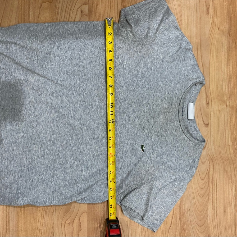 Lacoste Heather Gray Pima Cotton Tee